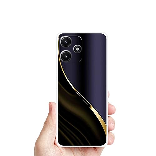 Image of Looy Mobile Cover for Xiaomi Redmi 12 5G Mobile Back Cover - Golden Line
