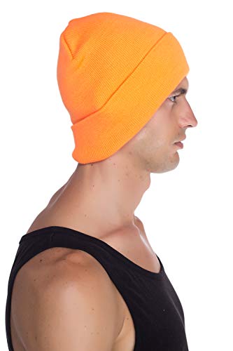 Image of Top Level Beanie Men Women - Unisex Cuffed Plain Skull Knit Hat Cap