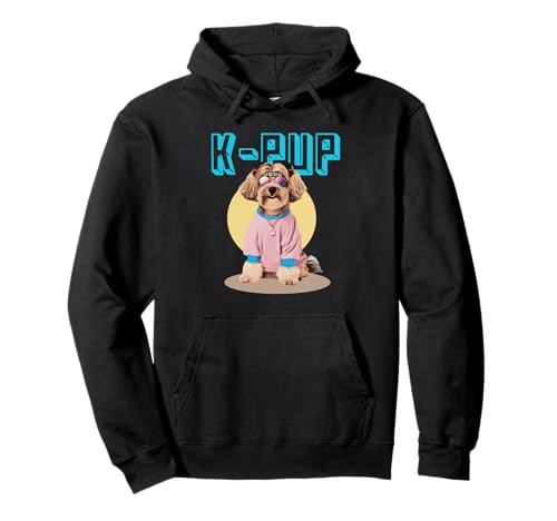 K-Pup Funny Dog K-Pop Amante della musica coreana Felpa con Cappuccio