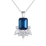 Collar de accesorios para mujer, flores sintéticas, piedra de color azul, collares con colgante minimalistas de para mujer, delicado coreano