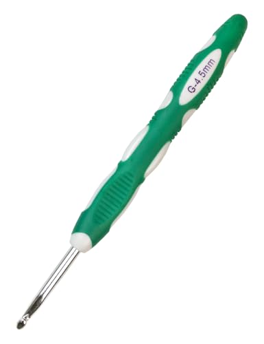 Mdoker Size 7(4.5mm) Crochet Hook,Extra Long Crochet Hooks Needles for Arthritic Hands,Ergonomic Grip Soft Handles for Beginners and Experiecced Crochet Lover,Comfortable/Smooth/Ergonomic
