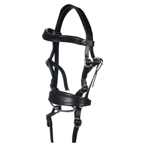 Mors de Hobby Horsing HKM noir pour s'entraîner au saut d'obstacles à la maison