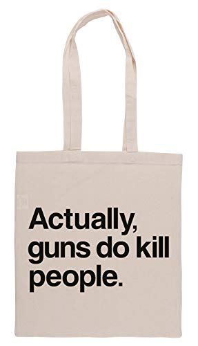 Luxogo Actually Guns Do Kill People, Gun Control Now Sac à Provisions Groceries Beige Shopping Bag