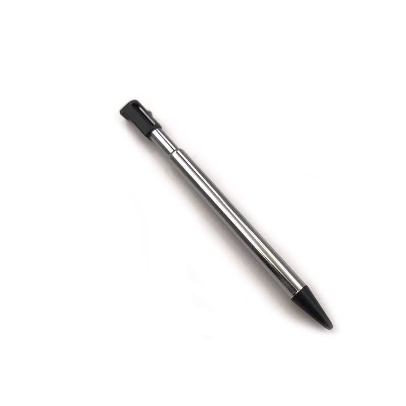 YANHAO [Piezas de Videojuegos] 2 uds lápiz táctil retráctil de Metal for Accesorios de Juegos de Nintendo 3DS [Reemplazar] (Color : Black)