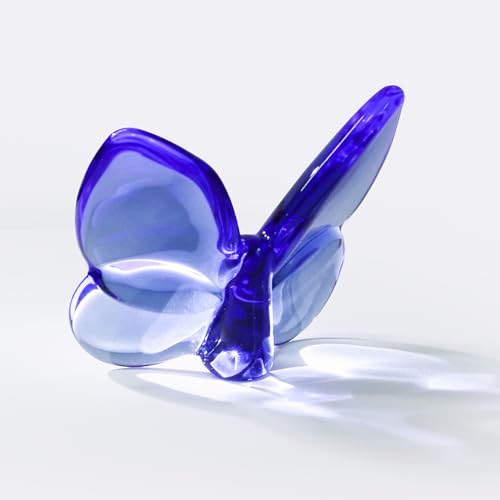 Rotroyce Blue Crystal Butterfly Figurine Ornament Handmade Glass Animal Collectible for Home/Wedding/Christmas Decor Unique Gift for Collectors & Butterfly Enthusiasts