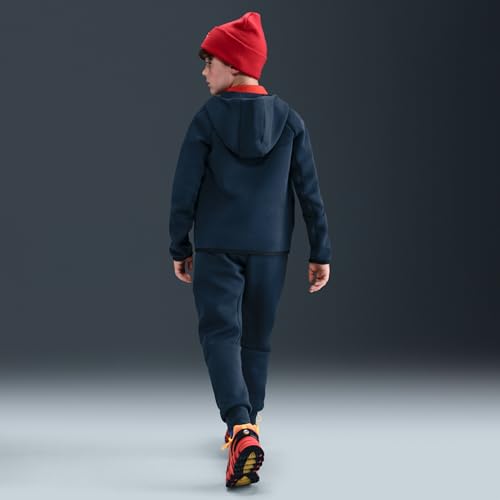 Nike Sportswear Tech Fleece Big Kids' Full-Zip Hoodie (Obsidian/Black/Black)2