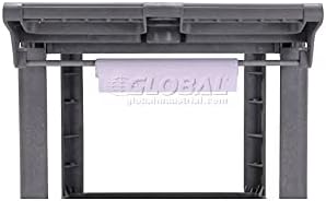 Global Industrial Large Deluxe 2 Shelf Plastic Cart, 5" Rubber Casters, 46"L x 25"W x 33"H image 5