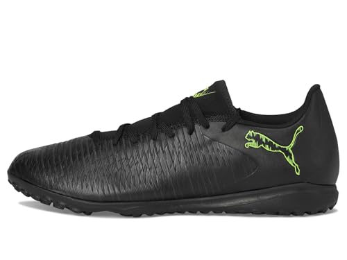 PUMA Men's Future Play Turf Trainer Soccer Cleats Sneaker, Black-Fizzy Light-Green Terrain AH25, 104