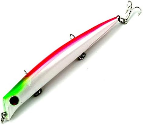 Jammas - Señuelo flotante de pesca con cebo rígido 3D, ojo de pez Isca, señuelo artificial de pesca con 3 ganchos 6 # 5.0 in 0.57 oz