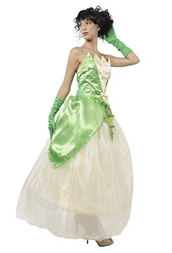 Carnavalife, Disfraz de Princesas, Blancanieves, Aurora, Tiana, Bella, Rapunzel, Vestidos Traje para Fiestas, Carnaval, Halloween, Cumpleaños, Talla S, M, L para Mujer (Princesa Rana, M)