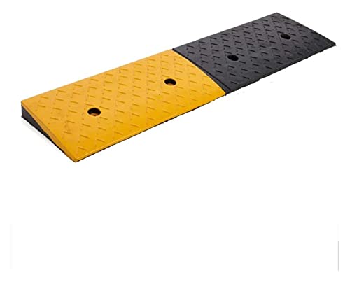 Rampas de goma antideslizantes 99x25x4 cm negro y amarillo miniatura 1