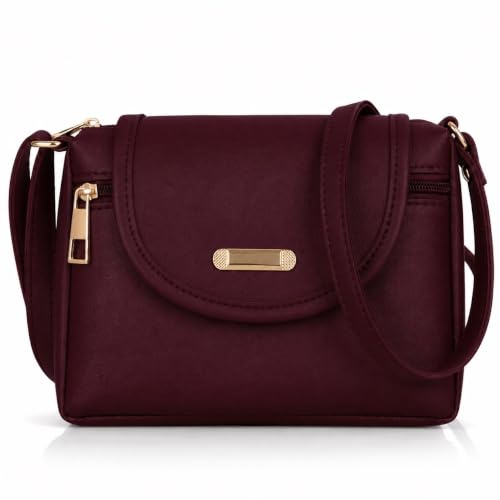 Image of J I ACCESSORIES Women's Stylish Crossbody Sling Bag - Elegant PU Leather Small Shoulder Purse with Adjustable Strap - Casual & Travel Handbag