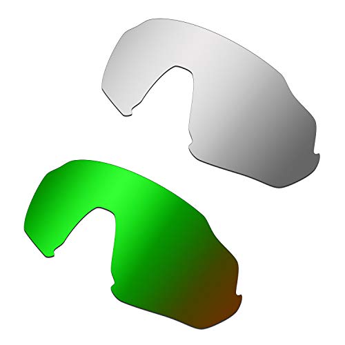 Lentille Oakley Flight Jacket titane vert rechange pour lunettes
