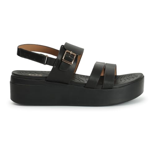 Image of ELLE Women's Multi-Strap Platform Sling back Sandals