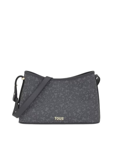 TOUS Bolso Bandolera con Estampado Kaos, Gris Oscuro, con Correa Ajustable