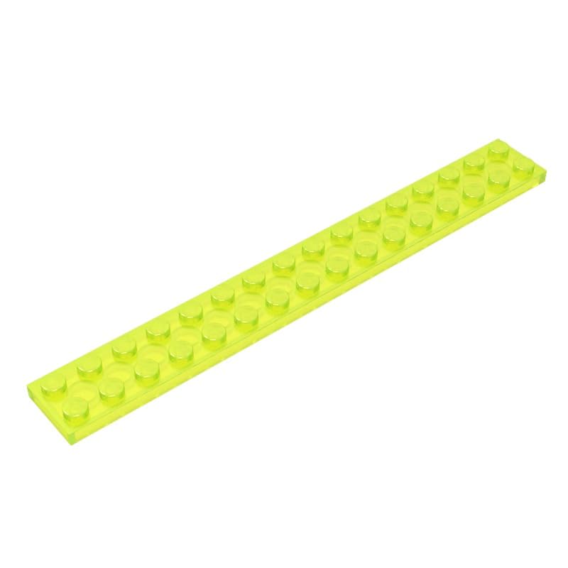 4282 Foundation Plate Plate 2x16 10 Pieces GDS-517 Compatible with Lego Building Blocks Color:Trans Neon Green โ image 1