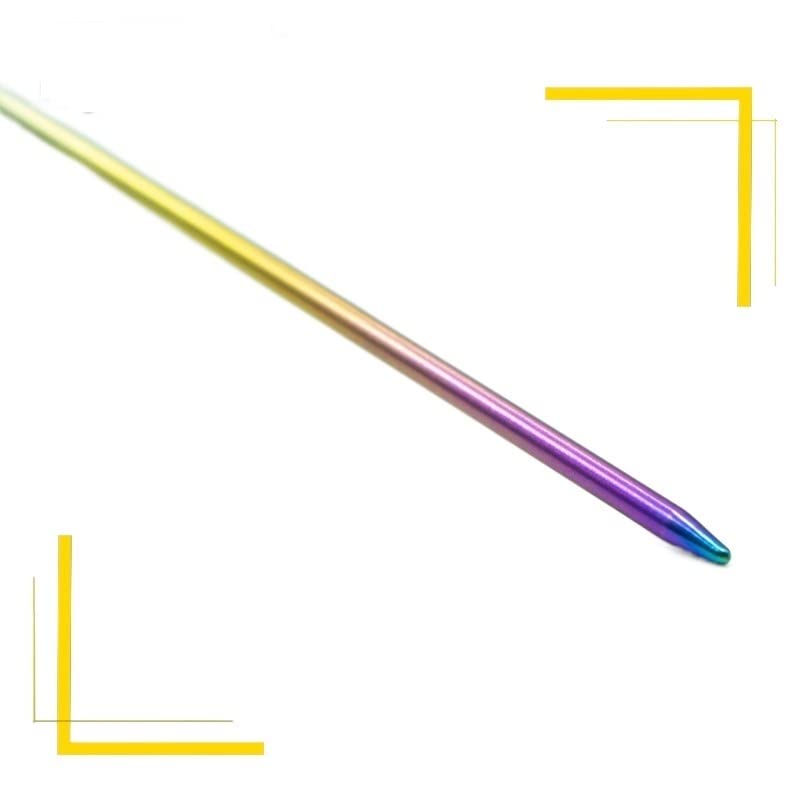 12 sztuk/8 sztuk stop tytanu śledzie do namiotu na zewnątrz akcesoria kempingowe śledzie do namiotu zakrzywiona średnica łba 3,5 mm śledzie do namiotu (Titanium8pcs)