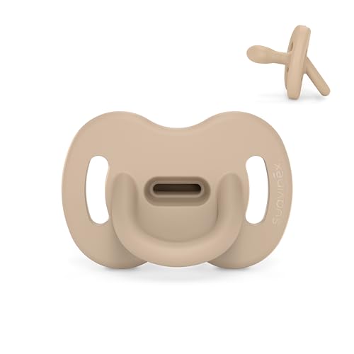 Suavinex, Sucette Tout Silicone pour Nouveau-nés, pour Bébé 0/6 Mois et Naissance, avec Tétine Symétrique SX Pro, Réversible, Super Douce et Souple,...