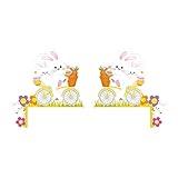 Feizikaw Ostereier-Figuren Bunt Osterdekoration für die Türecke, fröhliche Ostern, Türschmuck für Veranda, Garten, Haus, drinnen und draußen, Tür und Fenster zu Weihnachten (White, 20cm)