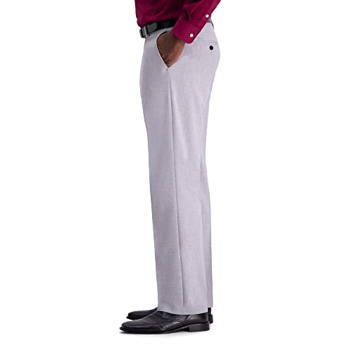 Haggar Men's Classic Fit Flat Front Flex Waistband Stretch Dress Pant3