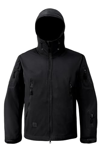Image of Men's Softshell Jacket Fleece Windproof Waterproof Thermal Tactical Coat Outdoor Jacket Hiking Camping