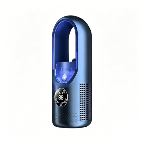 Image of Portable Air Conditioner, Cool Air Conditioner, USB Powered Cooling Fan - 6 humidity levels and speeds for home/bedroom/office,White And Blue [Energy Class A]