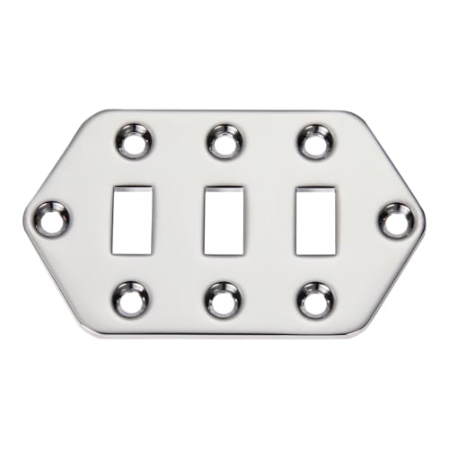 KAISH Electric Guitar Pickup Selector Switch Plate Control Plate for Vintage/Classic Jaguar Guitar Chrome