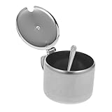 Taille peu encombrante : avec ses dimensions compactes, ce sucrier avec couvercle s'intègre dans n'importe quelle cuisine, économisant un espace de comptoir précieux tout en offrant un grand espace de rangement, sucrier avec couvercle, pot à condiments en acier inoxydable