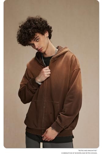 Mens Acid Wash Hoodies Oversized Unisex Heavyweight Hoodie Vintage Sweatshirt Men Women Streetwear4