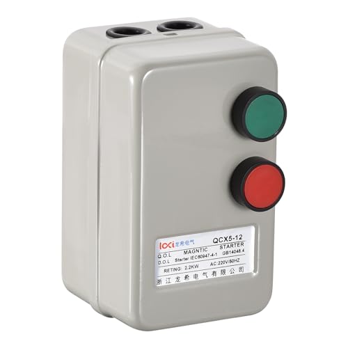 MECCANIXITY Magnetic Electric Motor Starter, 220V 2.2KW 3HP, 2 Phase miniatura 1