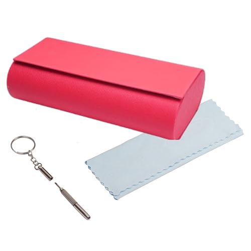 Image of VIVID Vision Unisex Adult Eyewear Specs Case Cover | Screw Driver | Free Cloth | Protect Eye Glasses | Chashma Dibbi | Spectacle Box | Magnetic | IC-560 | Pink | 3 IN 1