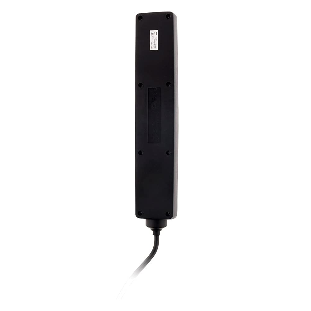 Zenitech - Listwa Zasilająca 5-Gniazdowa 16A z Wyłącznikiem - Czarna - Zabezpieczenie Dzieci - Certyfikat NF - Kabel 1m HO5VV-F 3G1 mm² - Idealna do Urządzeń i Oświetlenia