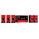 ELEGANCIA: El diseño del sistema de sonido envolvente oneConcept V51 convence debido a su elegancia y sobriedad, la cual se adapta a todo tipo de estilos de decoración. Su superficie lacada en color rojo le da un toque de distinción y modernidad.
