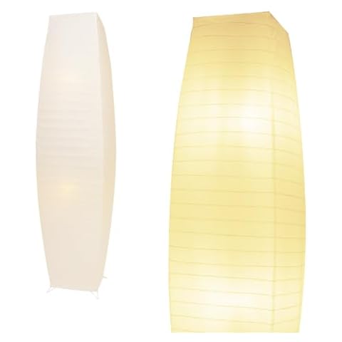 lianheng Paper Lamp Floor, Japanese Lamp with Rice Paper Lantern Shade, Minimalist Style Corner Floor Lamp for Bedroom, Office& Living Room(1 Pack) Cover