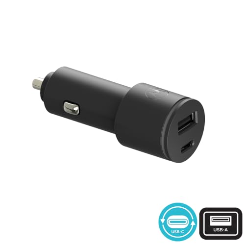 Motorola, Carregador Veicular Turbo Power™ 45W, Porta USB-A e USB-C