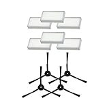Filtro Hepa 6pcs VIGANAN Piezas de aspiradora Cepillo Lateral 4pcs + 6pcs HEPA Kit de Filtro Compatible con ILIFE V5S V5 x5 for ILIFE V3S V3S Pro V3L V5S Pro V50 Robot aspiradora Vacuumas y Cuidado del Piso