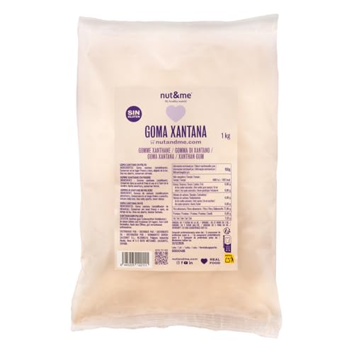 Goma Xantana 1 kg nut&me | Espesante alimenticio | Estabilizante natural | Sin gluten | Sin gluten, sin lactosa, sin aditivos | Sin OGM | Low carb | Vegano |
