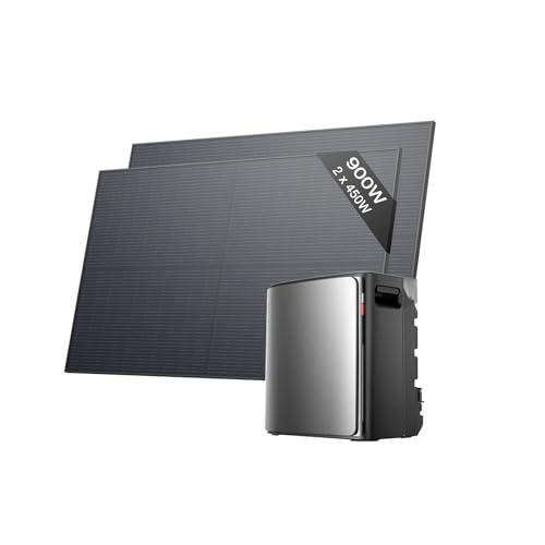 EF EcoFlow STREAM Ultra X Batterie 3,84 kWh pour kit solaire avec 2 panneaux solaires de 450 W, ports CA...