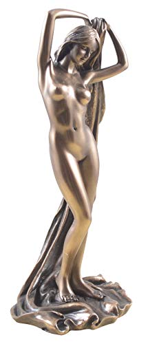 Unknown Female Nude Woman Keeps Her Scarf Over Head Figure Sculpture, Multicolor, 16 x 7 x 7 cm - Image 2