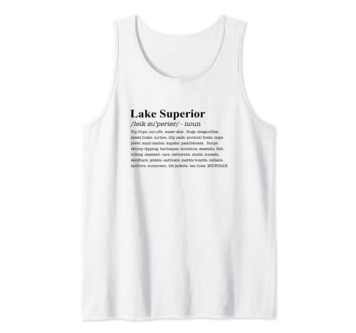 Lake Superior Michigan Definition Tank Top