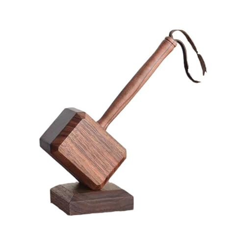 Bottle Opener-Natural Wood Hammer Bottle Opener With Base,Beer Gifts for Men, Husband, Dad