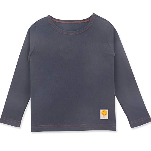 Smile Toddler Certified 100% Organic Cotton Thermal Tee and Pant 2-Piece PJ Set for Girls Boys Winter2