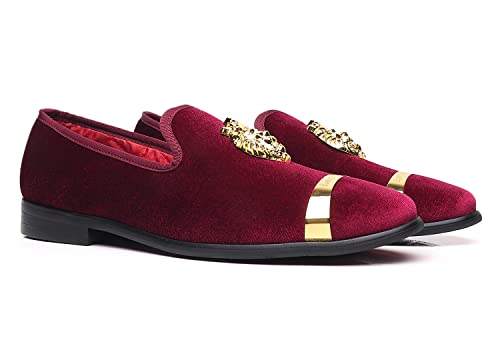 Men's Loafers Fashion Gold Buckle Wedding Party Shoes