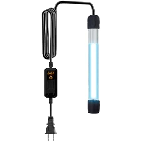 VCRAZE Aquarium Filter Replacement Light Bulb with Timer, Fish Tank Filter Replacement Parts, Including 1 x 5W Light Bulb Cover