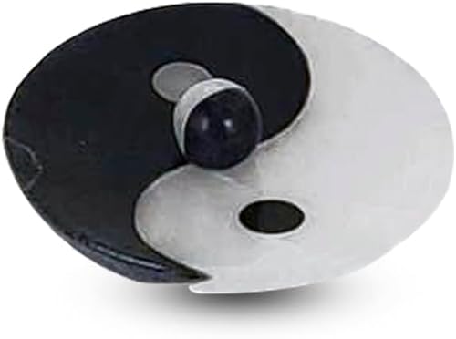 Miniatura 7 de Gonesh - Soporte para incienso - Decoración moderna para el hogar - Quemador de incienso de piedra - Luna gris redonda celeste - 1.3" x 5" x 5"