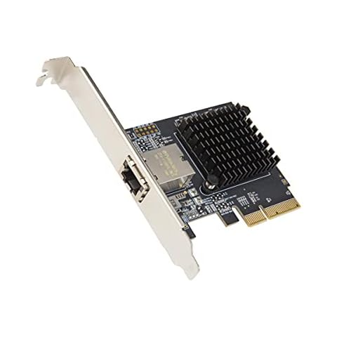 Syba 1 Port 10 Gigabit Ethernet Network Card - PCIe x4 10Gb 10GBASE-T NIC AQTION AQC107-10Gbps Ethernet PCI-Express x4 Adapter, SD-PEX24055 Cover