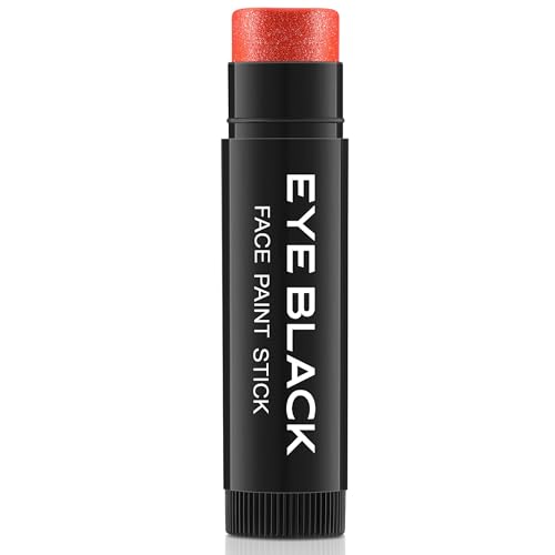 Red Eye Black Stick Sports Glitter Eye Black for Baseball Football Softball Anti-Glare Under Eye Grease Stick Sports Favor Spirit Day Accessories