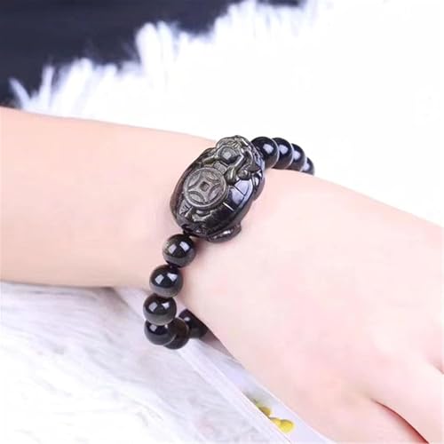 Amulette en Perles d'Obsidienne Cadeau Spirituel Dragon - 5