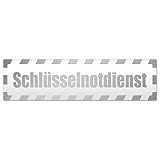 Kiwistar Magnetschild Schlüsselnotdienst gestreift - 60cm Silber - magnetisch für Auto PKW Kfz - wiederverwendbares Hinweisschild aus Magnetfolie - für Fahrzeug, Truck