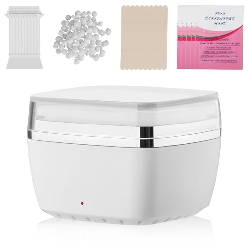 tlidfgeo Waxing Set, Wachswärmer Waxing Set,Nasenwachs Set,Kompakte Wax Maschine für Nasenhaar Wachs,Warmwachsgerät für Männer & Frauen mit 100g Wachs,5 Pflegeöle,warmwachs haarentfernung(Weiß)